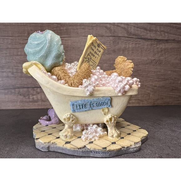 Vtg Boyds Bears Resin Figurine 2003 Bubbles Bearsall… It’s good to be Retired - Picture 6 of 16